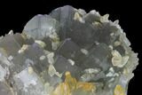 Green Cubic Fluorite Crystals with Calcite - Pakistan #136954-3